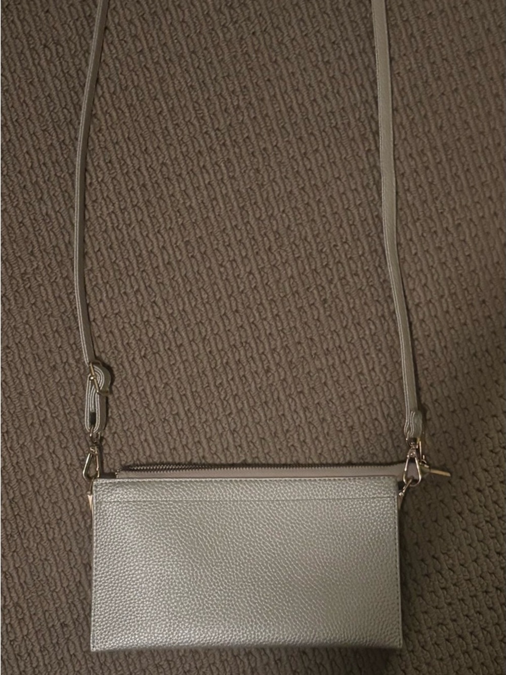 Minimalist Silver Crossbody Bag